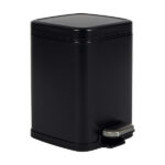 Bidone Pico - con pedale e vaschetta - 4 L - nero satinato - Perfetto