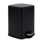 Bidone Pico - con pedale e vaschetta - 6 L - nero satinato - Perfetto
