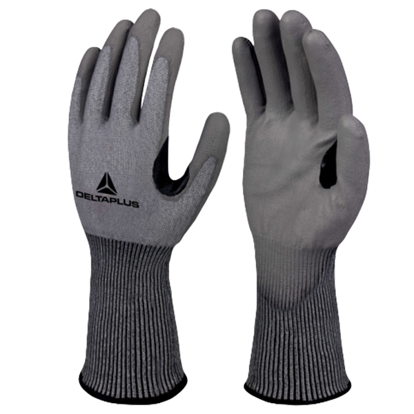 MD_103127 Guanto antitaglio Venicut C02 - maglia softnocut - palmo in poliuretano - taglia 09 - grigio - Deltaplus - immagine 1