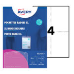 Portabadge A6 - in plastica - laser/inkjet - 105 x 148 mm - Avery - Conf. 50 pezzi