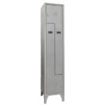 Armadio spogliatoio in metallo salvaspazio - a 2 ante a L - 40 x 50 x 195 cm - grigio - Fasma