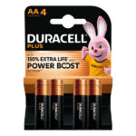 Pila stilo AA - 1,5V - Plus Powerboost - MN1500 - Duracell - blister 4 pezzi