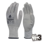 Guanti antitaglio Venicut B08 - maglia econocut - palmo in poliuretano - taglia 09 - grigio - Deltaplus - pack 3 paia