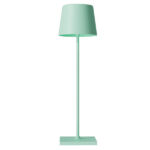 Lampada da tavolo 851 - ricaricabile - 8 x 30 cm - metallo - verde salvia - Palmina