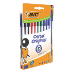 Penna a sfera Cristal Original - punta 1,0mm - 4 colori classici assortiti - Bic - conf. 10 pezzi