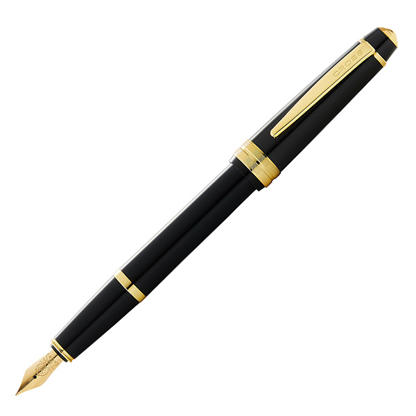 MD_104021 Penna stilografica Bailey Light - punta M - fusto nero/oro - Cross - immagine 1