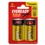 Pila torcia - D - LR20 - Eveready Gold - alcalina - Energizer - blister 2 pezzi