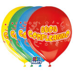 Palloncino - diametro 30 cm - lattice - Buon compleanno - conf. 8 pezzi