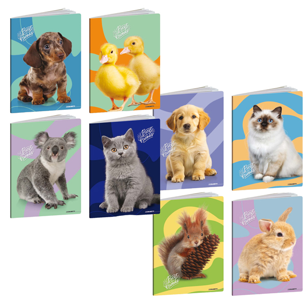 MD_104321 Maxiquaderno Best Friends - A4 - rigo di 3a - 21 fogli - 80 gr - Blasetti - immagine 1