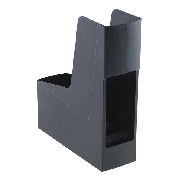 MD_104360 Portariviste Green2desk - in PS riciclato - 30 x 25,8 cm - dorso 9 cm - nero - Fellowes - immagine 1