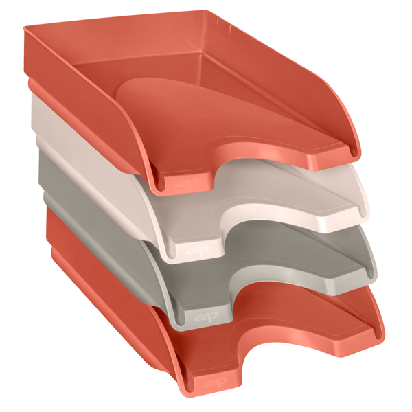 MD_104389 Vaschette portacorrispondenza Terra nova - 34,8 × 25,7 × 24,5 cm - colori assortiti - Cep - set 4pz - immagine 1