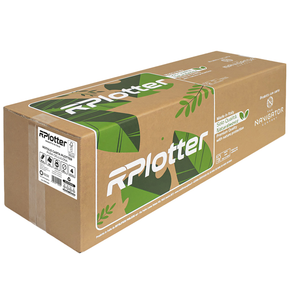 MD_104644 Carta plotter - 625mm x 50mt - 80 gr - inkjet/laser - bianco - in carta Navigator Company - RPlotter - immagine 1