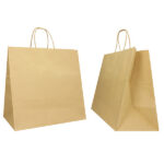 Shopper Twisted Large - maniglie cordino - 28 x 17 x 29 cm - carta biokraft - avana - Mainetti Bags - conf. 25 pezzi
