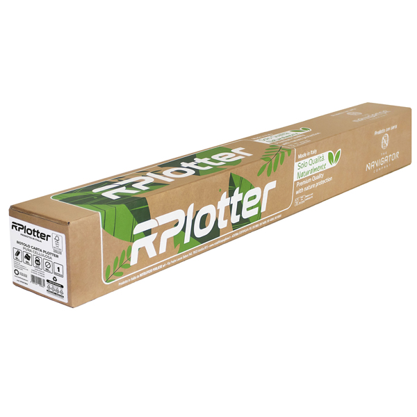 MD_104702 Carta plotter - 610mm x 50mt - 80 gr - inkjet/laser - bianco - in carta Navigator Company - RPlotter - immagine 1