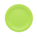 Piatti piani Ecocolor - Ø18cm - biodegradabile - verde mela - Big Party - conf. 25 pezzi