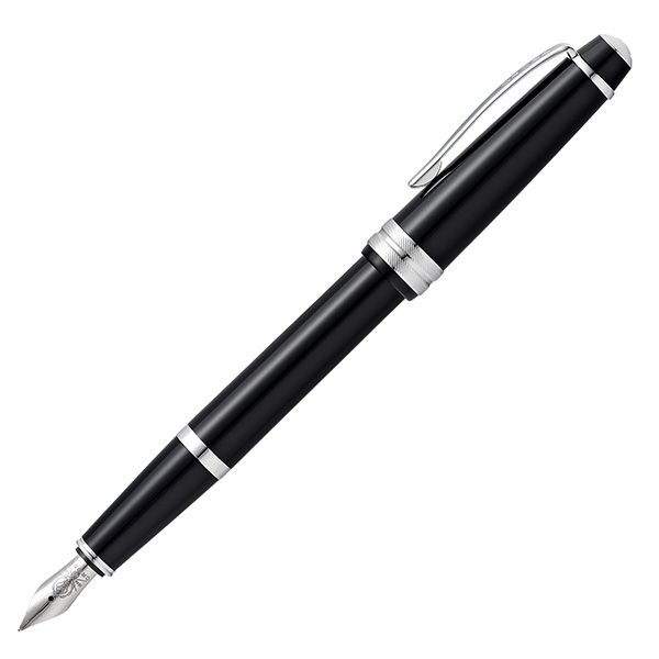 MD_104972 Penna stilografica Bailey Light - punta M - fusto nero/cromo - Cross - immagine 1