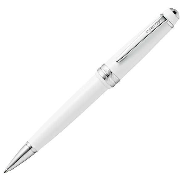MD_104973 Penna sfera Bailey Light - punta F - fusto bianco/cromo - Cross - immagine 1