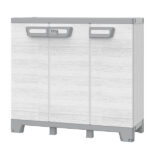 Armadio CAB102B sequoia - 3 ante - 102 x 39 x 93,5 cm - plastica - grigio - Terry