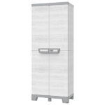 Armadio CAB2680 sequoia - 2 ante - 68 x 39 x 172 cm - plastica - grigio - Terry