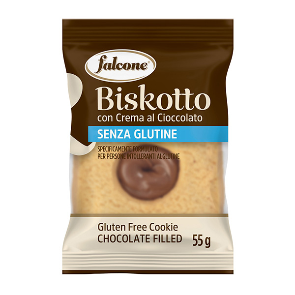 MD_105232 Biscotti farciti linea Biskotti - cioccolato - monoporzione da 55 gr - Falcone - immagine 1