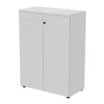 Armadio modulare - a 2 ante medio - 90 x 44 x 123 cm - grigio