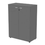 Armadio modulare - a 2 ante medio - 90 x 44 x 123 cm - antracite