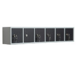 Casellario componibile Annabox - 6 porte - grigio/antracite - Metalpus