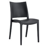 Sedia Flat - 56,5 x 44 x 81 cm - PP - nero - Verdelook