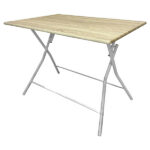 Tavolo Thiny big - 100 x 70 x 75 cm - effetto legno - Verdelook