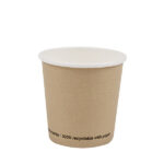 Bicchiere caffè - carta - 75 ml - avana - Signor Bio - conf. 50 pezzi