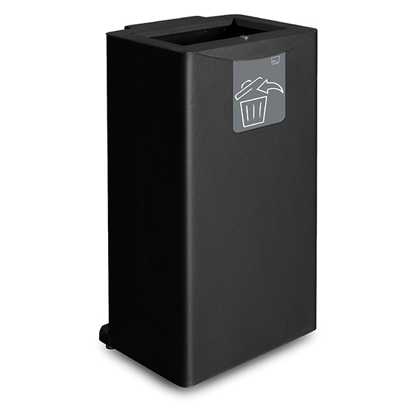 MD_105897 Gettacarte FRONT - 44,5 x 35 x 89 cm - 90 L - nero - Stilcasa - immagine 1