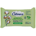 Salvietta intima rinfrescante - cotone biodegradabile - Cotoneve - conf. 12 pezzi