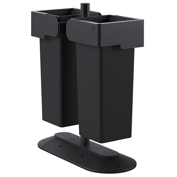 MD_105971 Portarifiuti MODULA - da terra - con contenitore - doppio - 85 x 35,5 x 97,5 cm - 53+53 L - antracite - Stilcasa - immagine 1