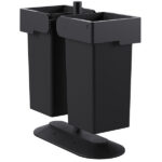Portarifiuti MODULA - da terra - con contenitore - doppio - 41,5 x 91 x 97,5 cm - 73+73 L - antracite - Stilcasa
