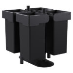 Portarifiuti MODULA - da terra - con contenitore - quadruplo - 91 x 91 x 97,5 cm - 73+73+73+73 L - antracite - Stilcasa