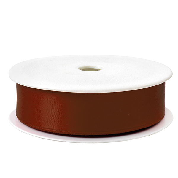 MD_106045 Nastro doppio raso - 25mmx50mt - marrone 855 - Brizzolari - immagine 1
