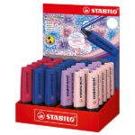 Evidenziatori Stabilo Boss Wildflowers - punta a scalpello - tratto 2 - 5 mm - colori assortiti - Stabilo - expo 30 pezzi