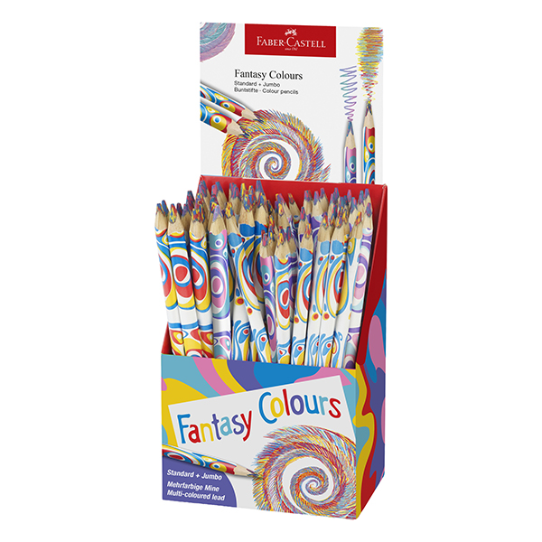 MD_106182 Matite Fantasy Colours - colori assortiti - Faber-Castell - expo da 84 pezzi - immagine 1