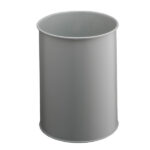 Cestino gettacarte - tondo - metallo - grigio - 15 L - Durable