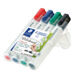 Marcatore Lumocolor whiteboard 351 - tratto 2 mm - colori assortiti - Staedtler - astuccio 4 pezzi