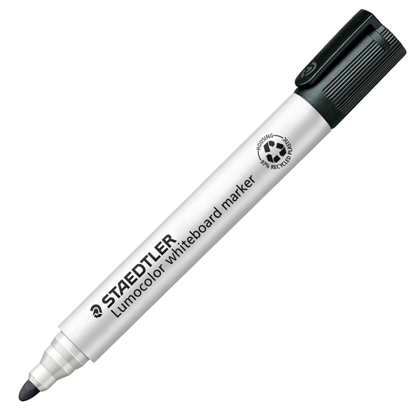 MD_25110 Marcatore Lumocolor whiteboard 351 - punta tonda - tratto 2 mm - nero - Staedtler - immagine 1