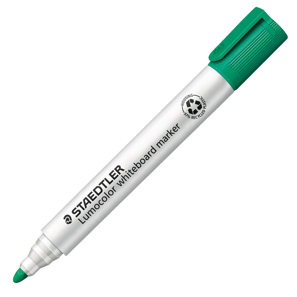MD_25113 Marcatore Lumocolor whiteboard 351 - punta tonda - tratto 2 mm - verde - Staedtler - immagine 1
