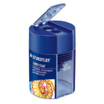 Temperamatite Noris - con contenitore - 2 fori - foro Ø 8,2 - 10,2 mm - blu - Staedtler