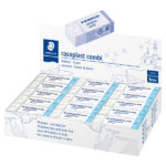 Gomma Combi Rasoplast - 43 x19 x13 mm -  bianca e blu - Staedtler - conf. 30 pezzi