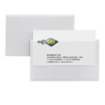 Portabiglietti da visita Eticard T -  autoadesivi - PVC - 5,5 x 9 cm - trasparente - Sei Rota - conf. 10 pezzi