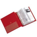 Raccoglitore Stelvio - 22 x 30 cm - 4 anelli a R 16 mm - dorso 2,5 cm - rosso - Sei Rota