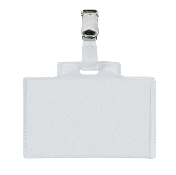 MD_26109 Portanome Pass 3E - clip in metallo - 9,5 x 6 cm - PVC - Sei Rota - conf. 100 pezzi - immagine 1
