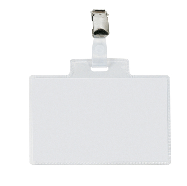 MD_26110 Portanome Pass 4E - clip in metallo - c/cartoncino - 11 x 7 cm - Sei Rota - conf. 100 pezzi - immagine 1