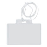 Portanome Pass 3EC - con cordoncino trasparente - 9,5 x 6 cm - PVC - Sei Rota - conf. 100 pezzi