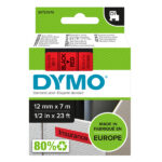 Nastro D1 standard 450170 - 12 mm x 7 mt - PL - nero/rosso - Dymo